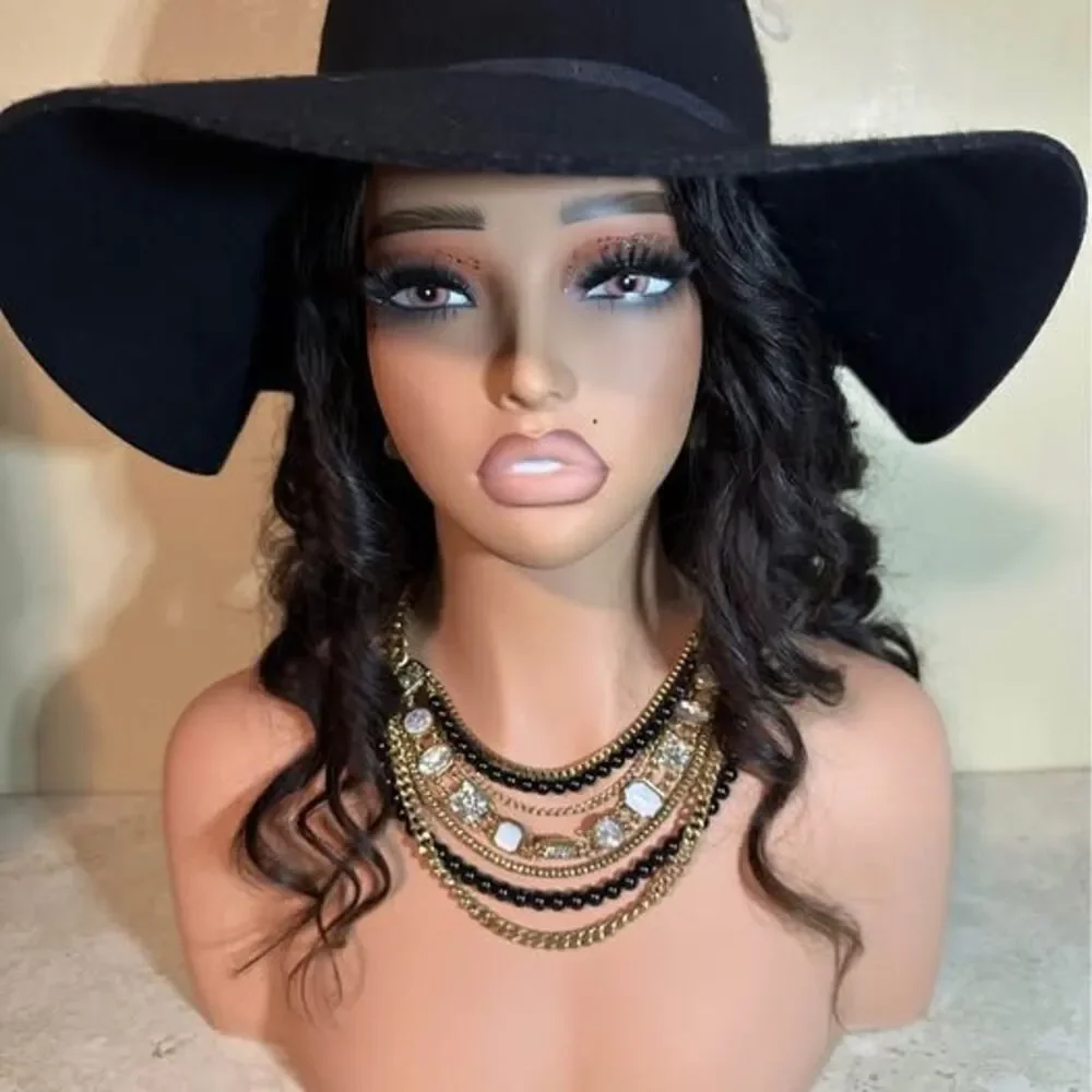 NEW Women’s Black Bohemian BOHO Style Wide Brim Hat